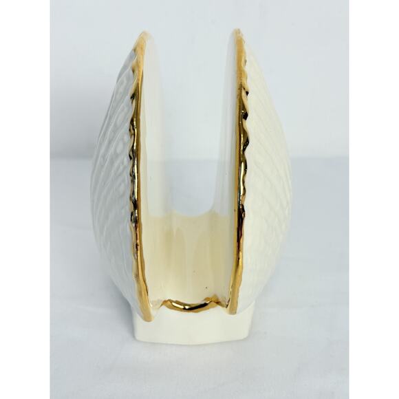 Home Decor Shell Shaped Ceramic Napkin Holder - Picture 2 of 8